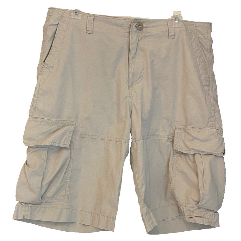 Converse Cargo Shorts Mens 34 Beige/Khaki 100% Cotton~Pockets~Utility~Gorpcore